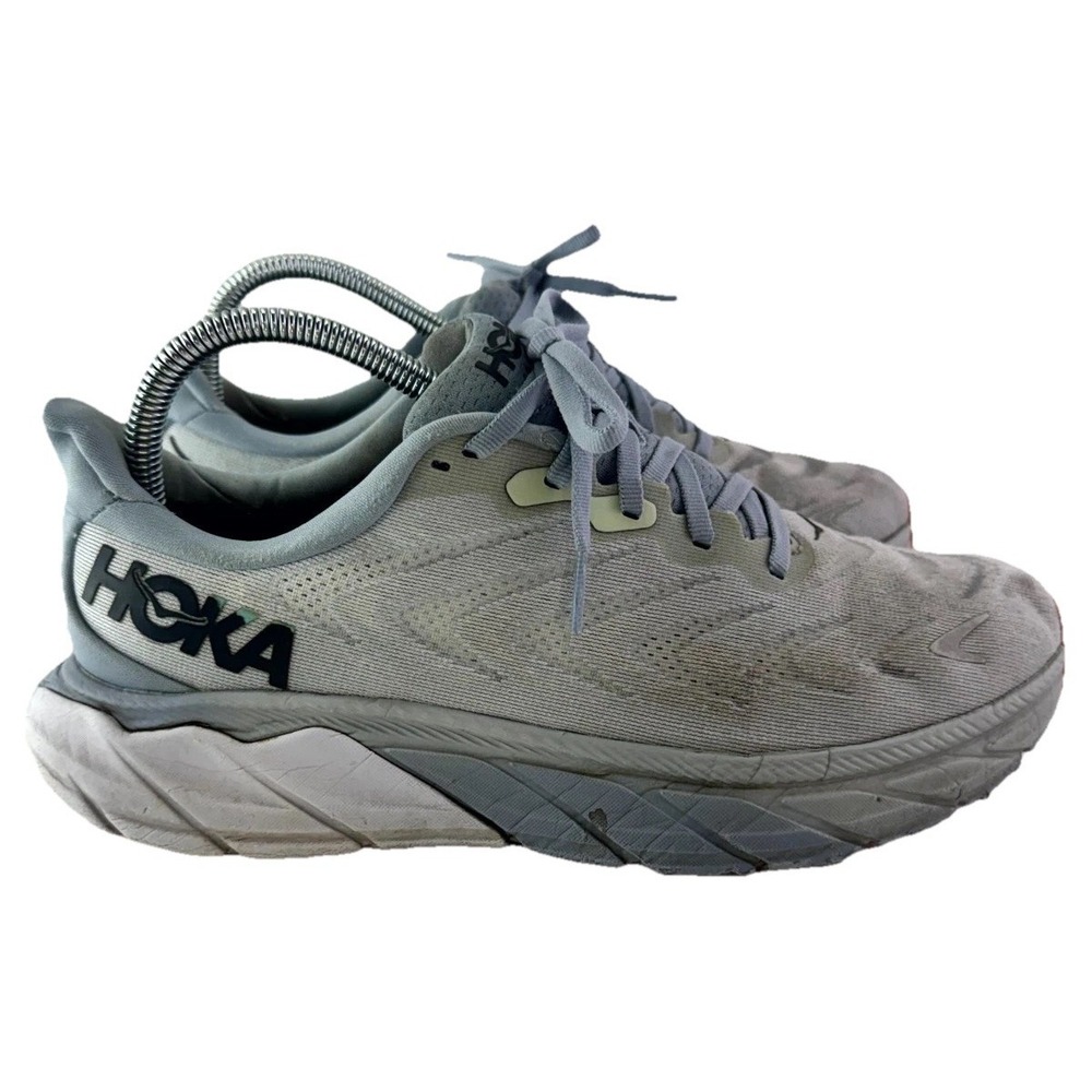 Hoka Arahi 6 Stability Running Shoes Womens Size 8.5 Light Grey Low Top Sneakers